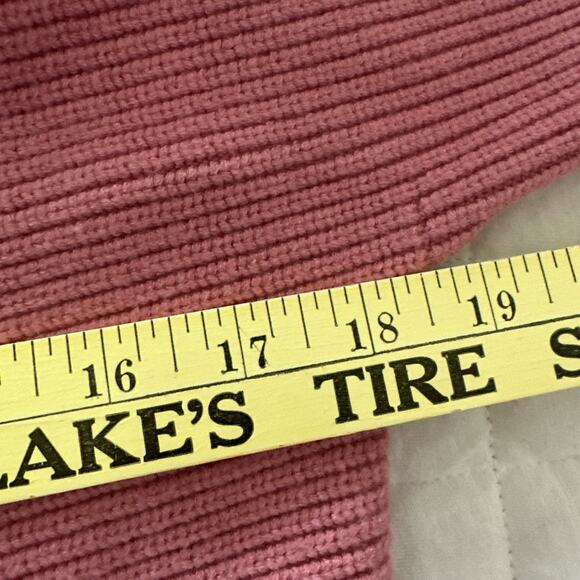 HOUSE OF HARLOW 1960 Womens Sweater Large Pink Ribbed Knit Cropped Preppy Casual - Picture 10 of 12